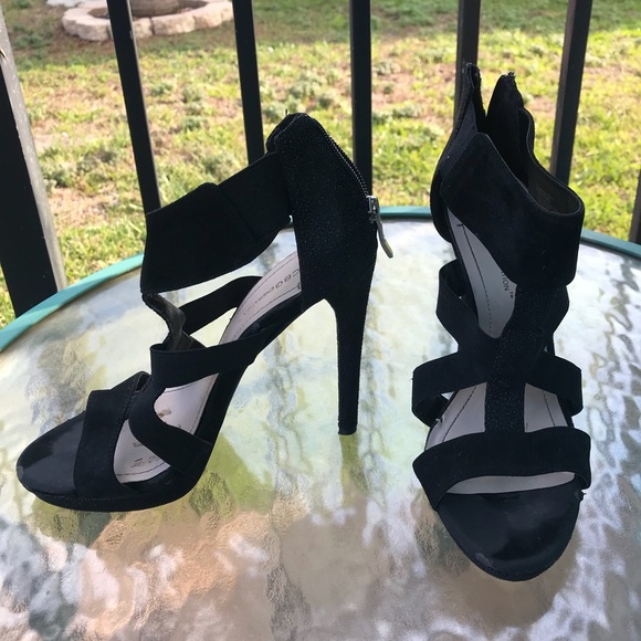 BCBGeneration Shoes - Black strappy BCBG dressy heels